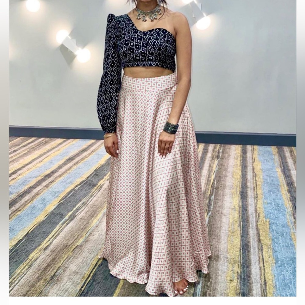 Crop top and skirt